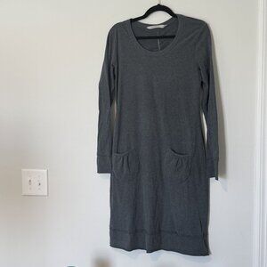 Athleta Long Sleeve Gray Pockets Dress Medium Tall‎